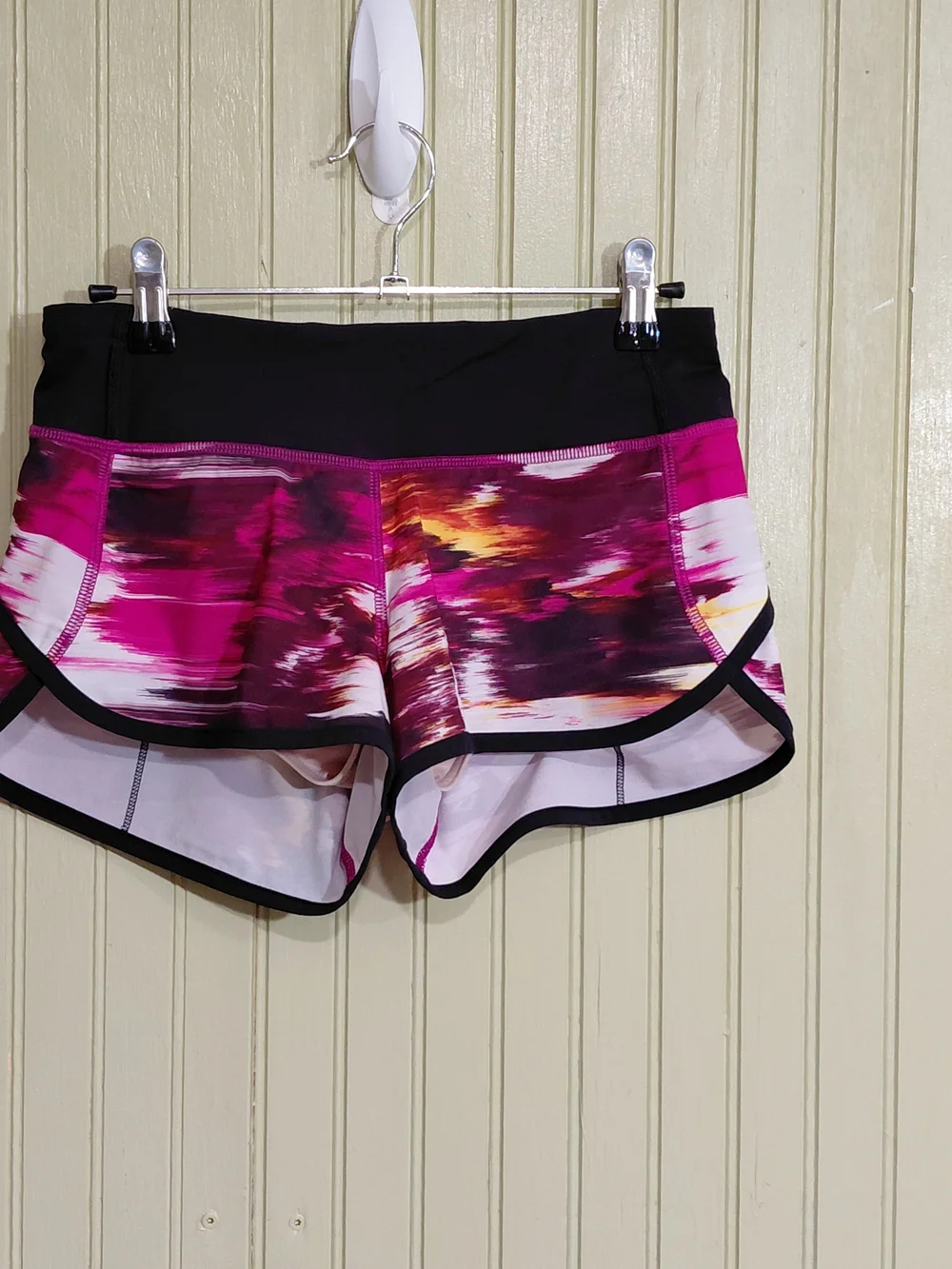 lululemon athletica Pink Multi-Print Athletic Shorts with Black Waistband